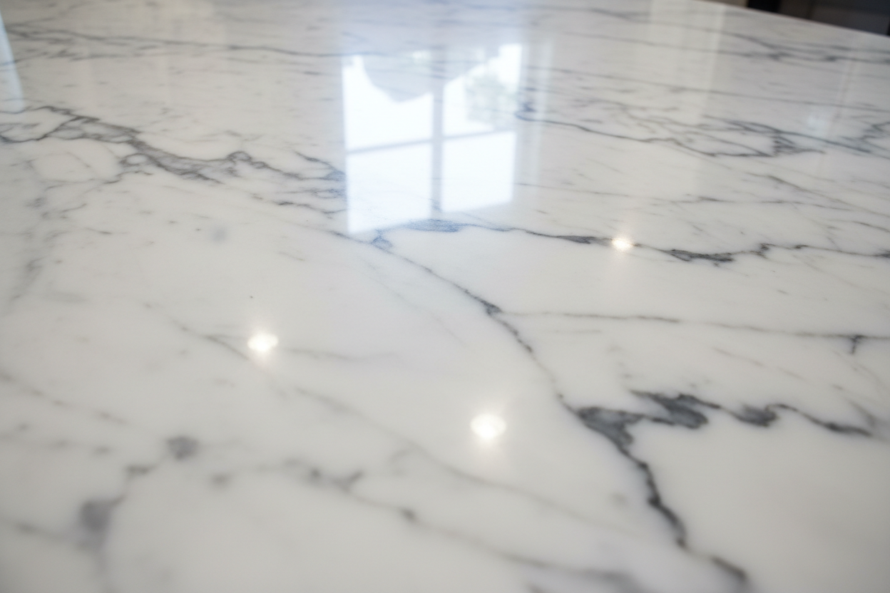 inserisci una superficie di marmo pulita brillante